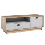 Тумба під ТВ у вітальню, тумба під телевізор, TV тумба K-0003 від Moreli (Морелі) Аппалачі/Бетон Стайл