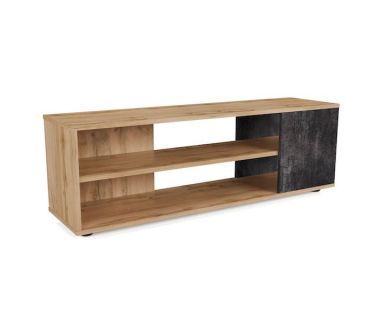 Тумба под телевизор в гостиную, тумба под ТВ, TV тумба LA-0003 от Moreli (Морели) Аппалачи/Бетон Темный