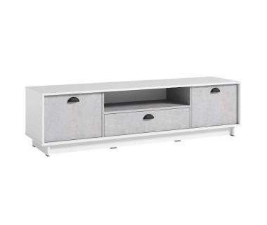 Тумба під ТВ у вітальню, тумба під телевізор, TV тумба K-0004 від Moreli (Морелі) Білий/Бетон Стайл