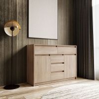 Комод для дому без ручок з 2 дверцятами та 5 ящиками T-227 від Moreli (Морелі) Дуб Сонома