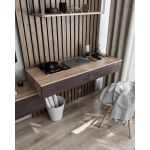 Стол компьютерный подвесной на 2 ящика, стол письменный T-222 от Moreli (Морели) Дуб Сонома/Венге темный