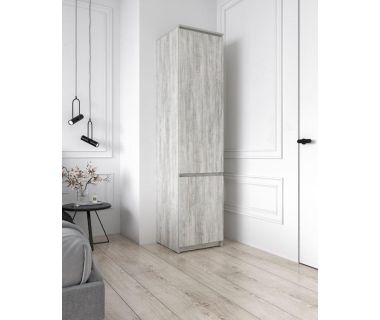 Шкаф-пенал со штангой для одежды Т-218 от Moreli (Морели) Бетон