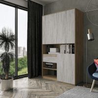 Шкаф распашной для книг и документов RS-1 от Moreli (Морели) Аппалачи/Бетон