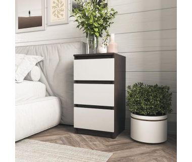Тумба на 3 ящики в спальню T-216 від Moreli (Морелі) Венге темний/Білий