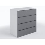 Комод 4 ящика комбинация цветов ТX-04 Moreli (Морели) Белый/Антрацит