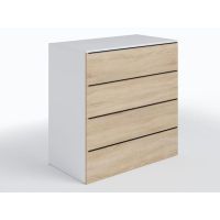 Комод 4 ящика комбинация цветов ТX-04 Moreli (Морели) Белый/Дуб Сонома