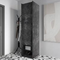Шафа розстібна на одну дверку з полицями R-0001 від Moreli (Морелі) Бетон Темний