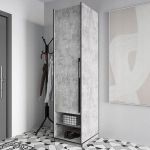 Шкаф распашной на одну дверку с полками R-0001 от Moreli (Морели) Бетон