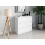 Комод со скрытыми ручками на три ящика Moreli (Морели) Т-214 Белый