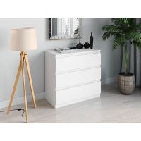 Комод со скрытыми ручками на три ящика Moreli (Морели) Т-214 Белый