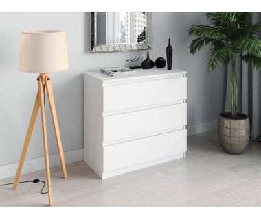 Комод со скрытыми ручками на три ящика Moreli (Морели) Т-214 Белый