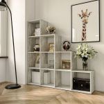 Стеллаж полка для книг и декора на 10 ячеек GT-40 от Moreli (Морели) Бетон