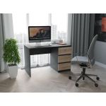 Компьютерный стол, письменный стол с 3-мя ящиками T-224 от Moreli (Морели) Антрацит/Дуб Сонома