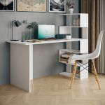 Стол компьютерный, стол письменный с полками ST-0015 от Moreli (Морели) Белый