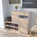 Тумба під взуття в передпокій RS-4 від Moreli (Морелі) Бетон/Дуб Сонома