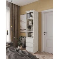 Шафа-пенал для одягу з ящиками та полицями T-219 від Moreli (Морелі) Бетон