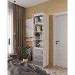 Шафа-пенал для одягу з ящиками та полицями T-219 від Moreli (Морелі) Бетон/Антрацит