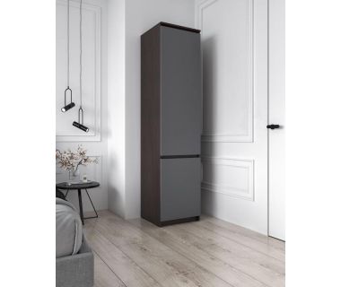 Шафа-пенал зі штангою для одягу Т-218 від Moreli (Морелі) Венге темний/Антрацит