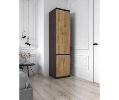 Шкаф-пенал со штангой для одежды Т-218 от Moreli (Морели) Венге темный/Аппалачи