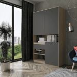 Шкаф распашной для книг и документов RS-1 от Moreli (Морели) Дуб Сонома/Антрацит