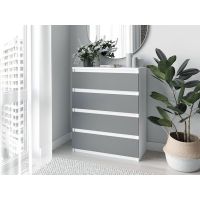 Комод із 4 ящиками та прихованими ручками Т-215 Moreli (Морелі) Білий/Антрацит