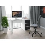 Комп'ютерний стіл, письмовий стіл з трьома ящиками T-224 від Moreli (Морелі) Білий/Антрацит