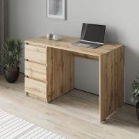 Комп'ютерний стіл, письмовий стіл з трьома ящиками T-224 від Moreli (Морелі) Білий