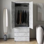 Шкаф распашной для одежды с трубой T-211 от Moreli (Морели)