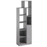 Стеллаж полки для книг и декора с дверцей PA-0002 от Moreli (Морели) Бетон Тефра