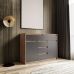 Комод для дому без ручок з 2 дверцятами та 5 ящиками T-227 від Moreli (Морелі) Дуб Сонома/Антрацит в інтернет магазині "Меблі Даром"