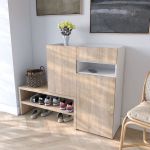 Тумба под обувь в прихожую RS-4 от Moreli (Морели) Белый/Дуб Сонома