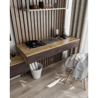 Стол компьютерный подвесной на 2 ящика, стол письменный T-222 от Moreli (Морели) Аппалачи/Венге темний