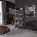 Стелаж-полиця для книг та декору ST-0018 від Moreli (Морелі) Бетон