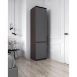 Шкаф-пенал с полками для одежды T-217 от Moreli (Морели) Венге темный/Антрацит