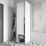 Шафа розстібна зі штангою на одну дверку R-0002 від Moreli (Морелі) Біла