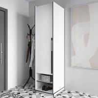 Шафа розстібна зі штангою на одну дверку R-0002 від Moreli (Морелі) Біла