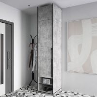 Шафа розстібна на одну дверку з полицями та антресоллю R-0001 від Moreli (Морелі) Бетон