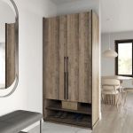 Шкаф распашной на две двери с полками R-0003 от Moreli (Морели) Белый Дуб Гранж Песочный