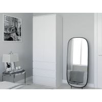 Шкаф распашной с полками для одежды T-210 от Moreli (Морели) Белый