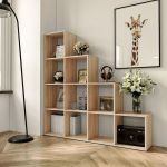 Стеллаж полка для книг и декора на 10 ячеек GT-40 от Moreli (Морели) Дуб Сонома