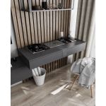 Стіл комп'ютерний підвісний на 2 ящики, письмовий стіл T-222 від Moreli (Морелі) Антрацит