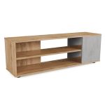 Тумба под телевизор в гостиную, тумба под ТВ, TV тумба LA-0003 от Moreli (Морели) Аппалачи/Бетон Тефра