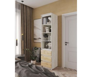 Шафа-пенал для одягу з ящиками та полицями T-219 від Moreli (Морелі) Бетон/Аппалачі