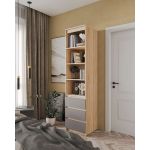 Шафа-пенал для одягу з ящиками та полицями T-219 від Moreli (Морелі) Дуб Сонома/Антрацит