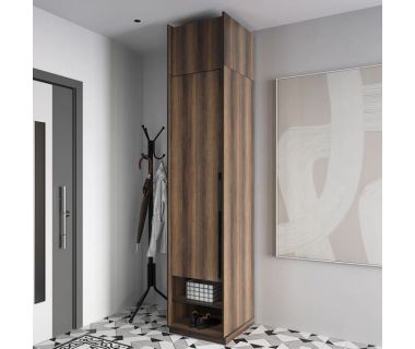 Шафа розстібна зі штангою на одну дверку з антресоллю R-0002 від Moreli (Морелі) Білий Дуб Кверкус