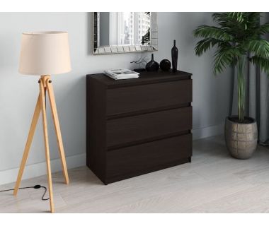 Комод со скрытыми ручками на три ящика Moreli (Морели) Т-214 Венге темный Комод со скрытыми ручками на три ящика Moreli (Морели) Т-214 Венге темный
