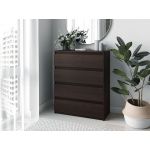 Комод із 4 ящиками та прихованими ручками Т-215 Moreli (Морелі) Венге темний