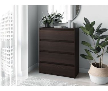 Комод с 4 ящиками и скрытыми ручками Т-215 Moreli (Морели) Венге темный Комод с 4 ящиками и скрытыми ручками Т-215 Moreli (Морели) Венге темный