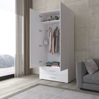 Шафа для одягу розстібна зі штангою та двома ящиками ST-0002 від Moreli (Морелі)