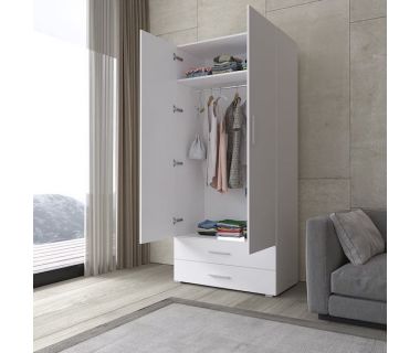 Шафа для одягу розстібна зі штангою та двома ящиками ST-0002 від Moreli (Морелі) Шафа для одягу розстібна зі штангою та двома ящиками ST-0002 від Moreli (Морелі)